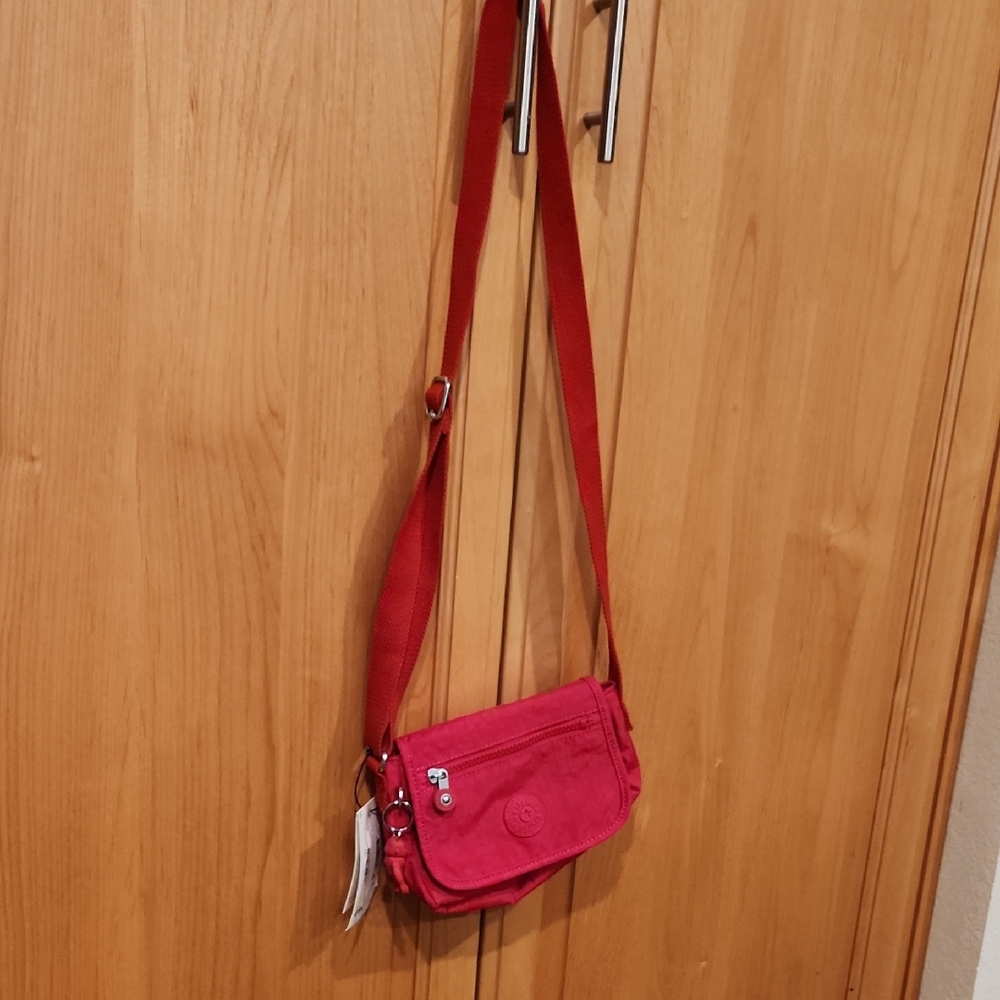 Kipling Sabiani Red Rouge Crossbody Bag